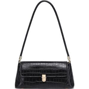 Women Crocodile Black Imported Vintage Retro Classic Cute Hobo Tote Clutch Bags